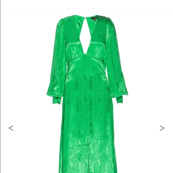 afrm green dress Downriver Midi Dress main image 0